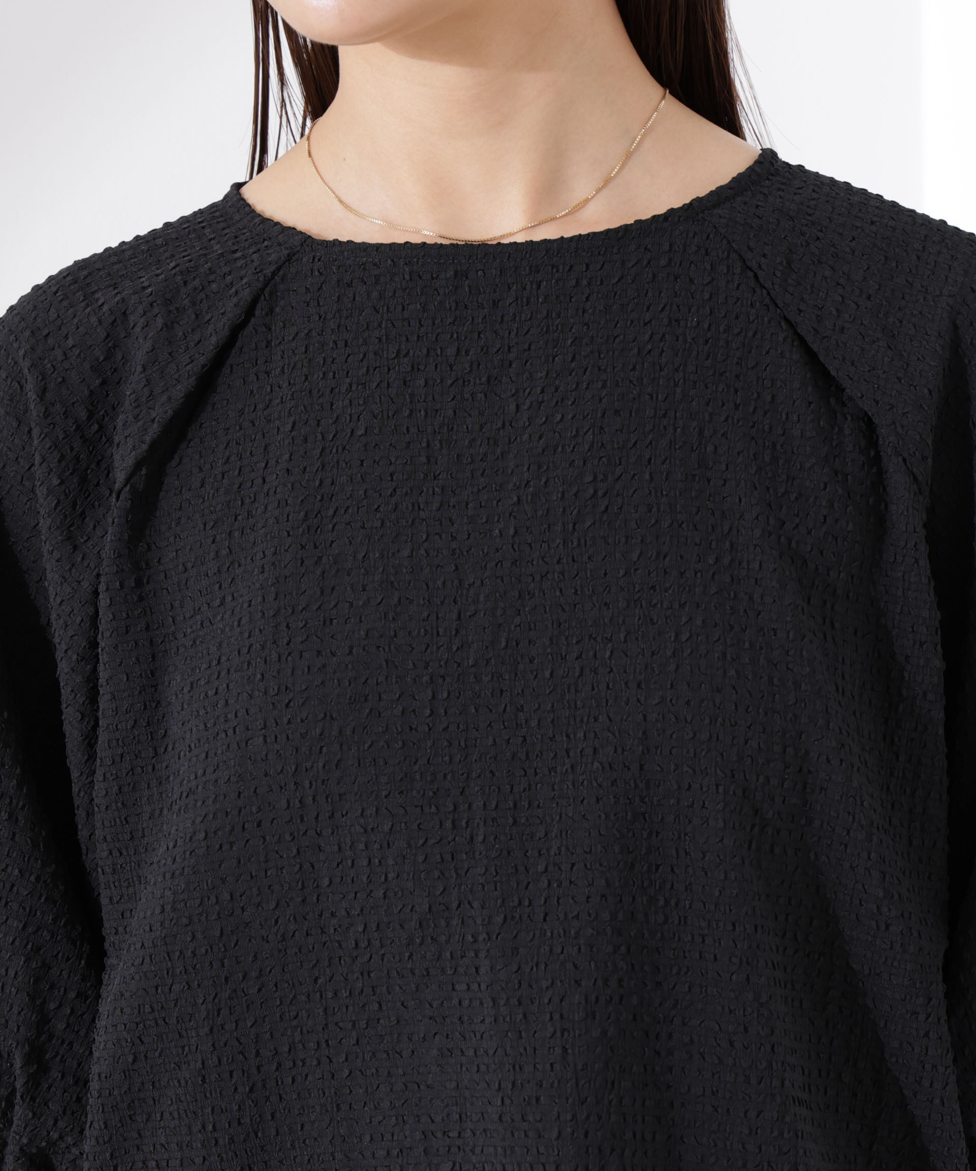 nano･universe「サッカーバルーンスリーブプルオーバーブラウス」|シャツ・ブラウス|