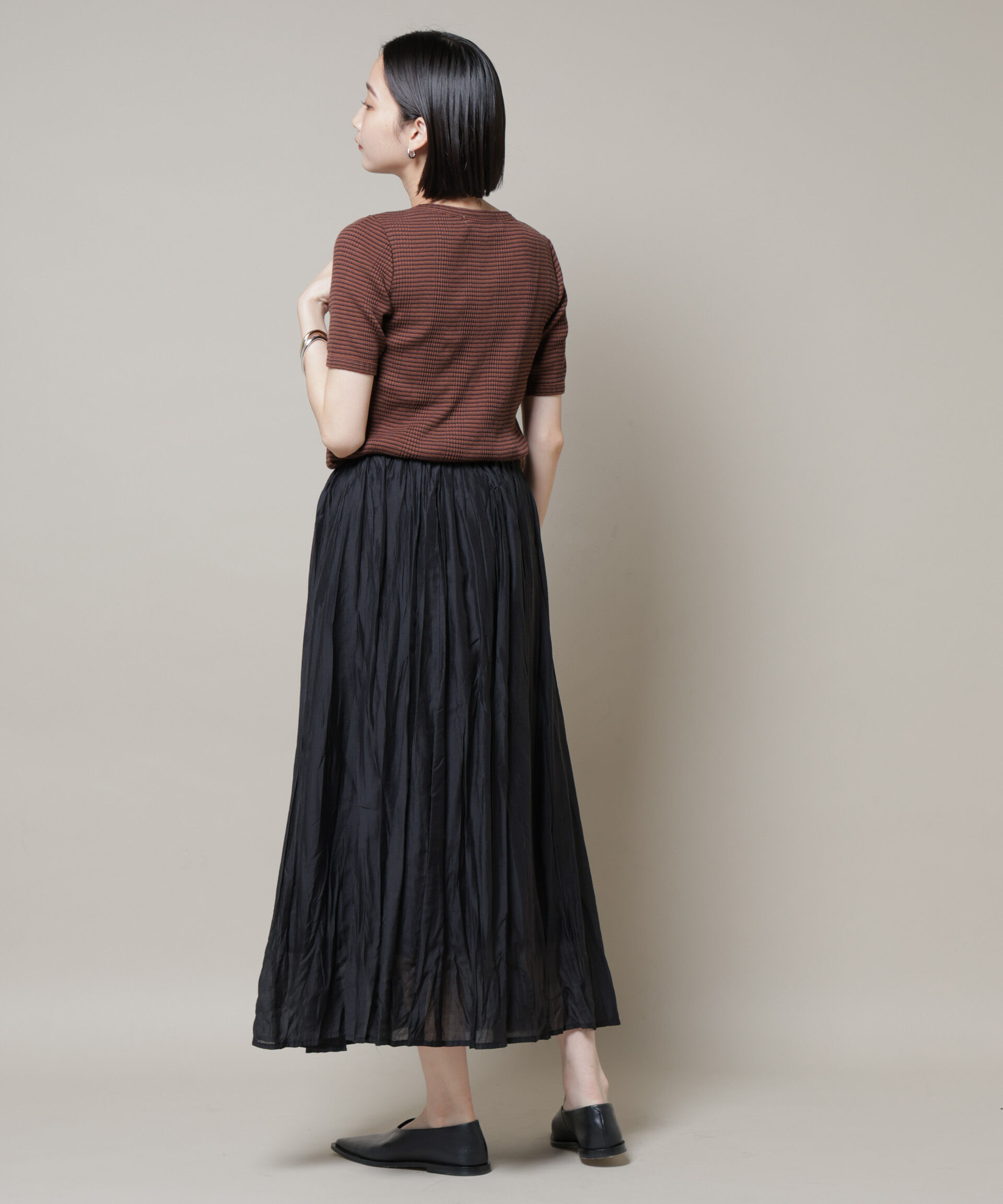 nano･universe「マルチボーダーテレコリブカットトップス」|Tシャツ・カットソー|