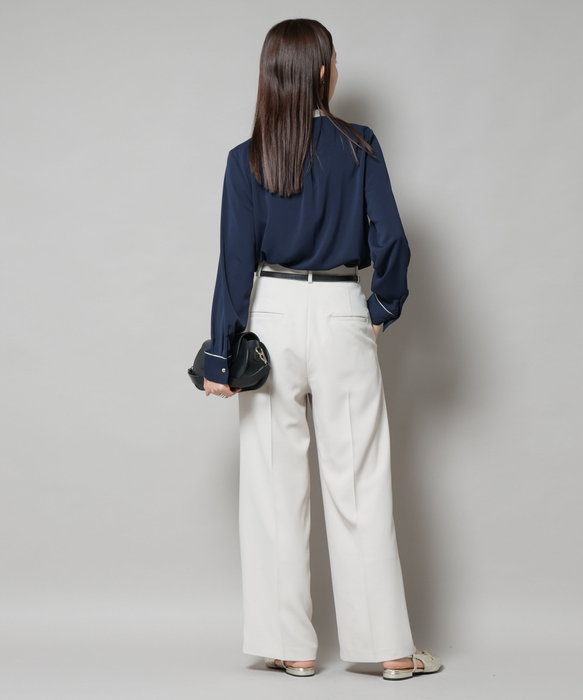 nano･universe「スタンドバイカラータックブラウス」|シャツ・ブラウス|