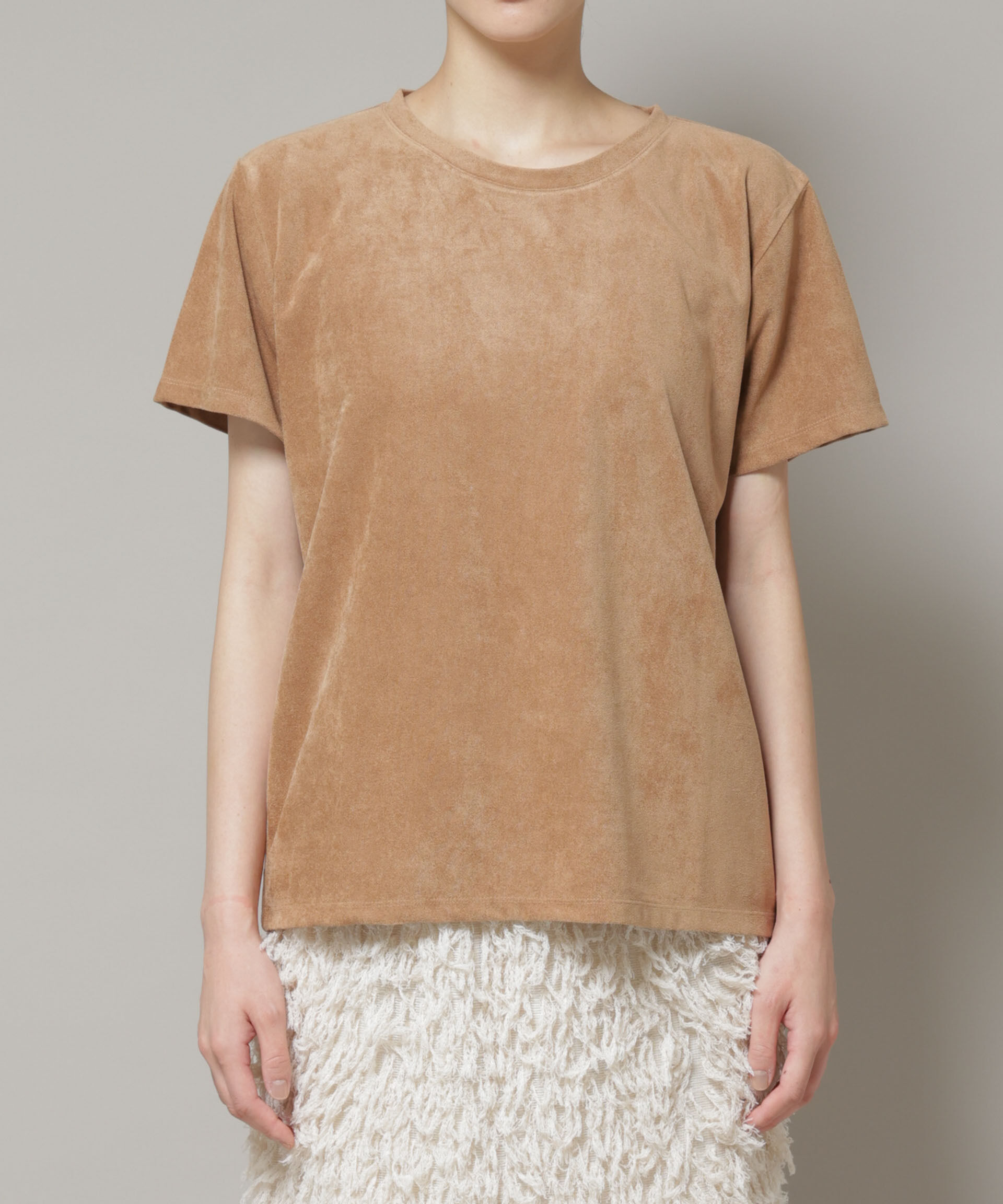 nano･universe「フェイクスエードTシャツ」|Tシャツ・カットソー|