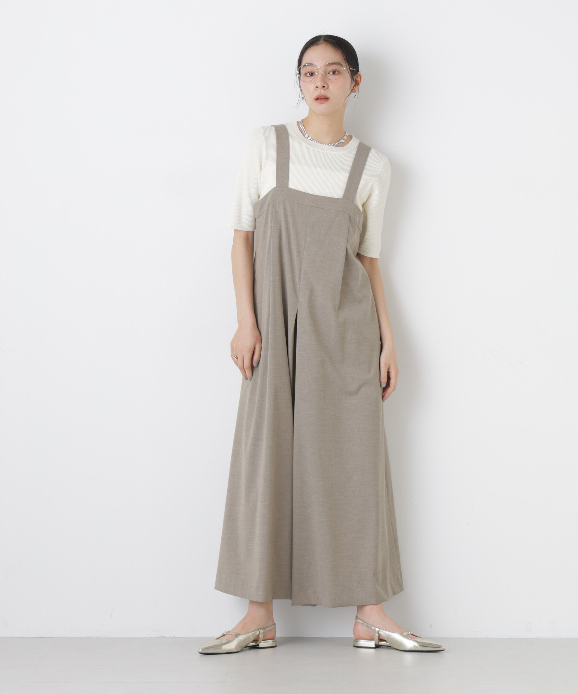 nano･universe「ウォッシャブルハイツイスト五分袖リブニット」|ニット・セーター|