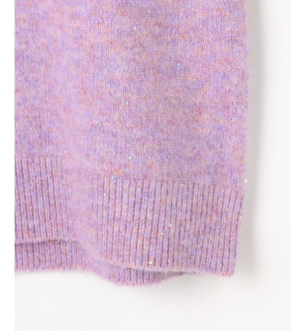 組曲「【加藤ローサさん着用 / 襟取り外し可】スパンコールヤーン 5分袖ニット」|ニット・セーター|