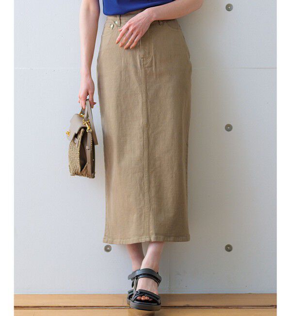 23区「【Oggi4月号掲載/洗える】23区DENIM ストレッチ デニムスカート」|スカート|[WEB限定]ｶｰｷ