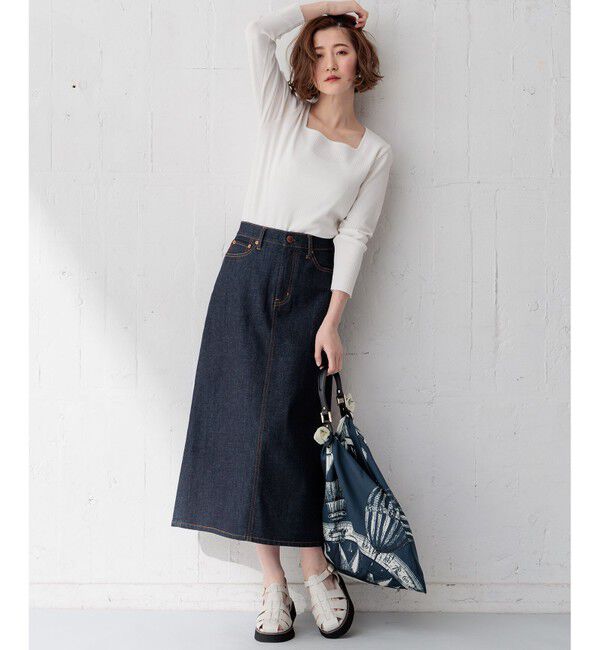 23区「【Oggi4月号掲載/洗える】23区DENIM ストレッチ デニムスカート」|スカート|