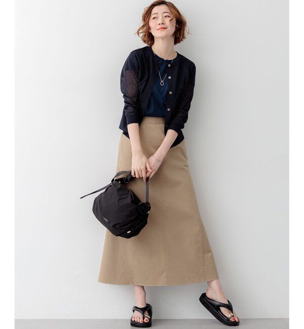 23区「【一部先行予約/WEB&一部店舗限定カラーあり】シャイニーシアー フラップポケット カーディガン」|カーディガン|