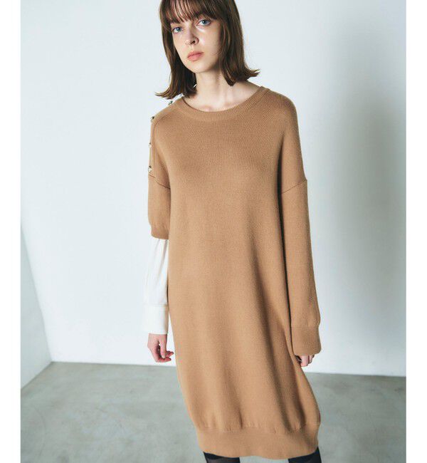 Diagram「シャツレイヤードニットワンピース」|ワンピース|