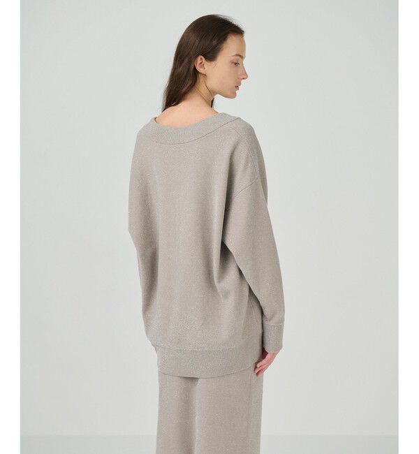 GRACE CONTINENTAL「ラメVネックニットトップ」|ニット・セーター|