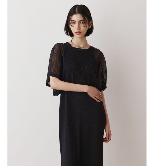 Diagram「メッシュレイヤードワンピース」|ワンピース|ブラック