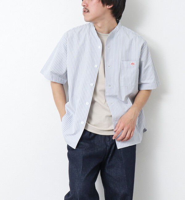 NOLLEY'S goodman「【DANTON/ダントン】BAND COLLAR SHIRT SS 25SS」|シャツ・ブラウス|