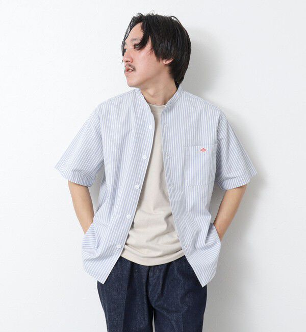 NOLLEY'S goodman「【DANTON/ダントン】BAND COLLAR SHIRT SS 25SS」|シャツ・ブラウス|
