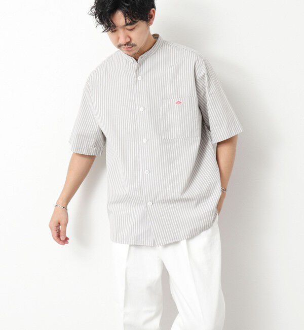 NOLLEY'S goodman「【DANTON/ダントン】BAND COLLAR SHIRT SS 25SS」|シャツ・ブラウス|