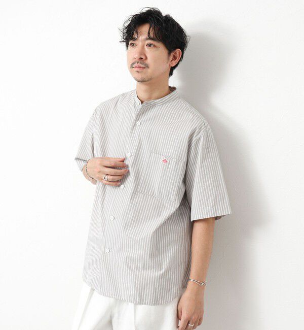 NOLLEY'S goodman「【DANTON/ダントン】BAND COLLAR SHIRT SS 25SS」|シャツ・ブラウス|