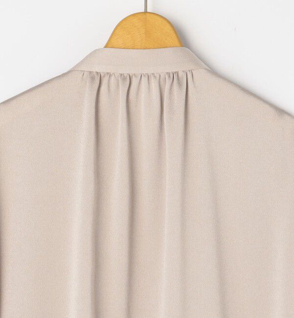 NOLLEY'S「ハンマーサテンケープブラウス」|シャツ・ブラウス|