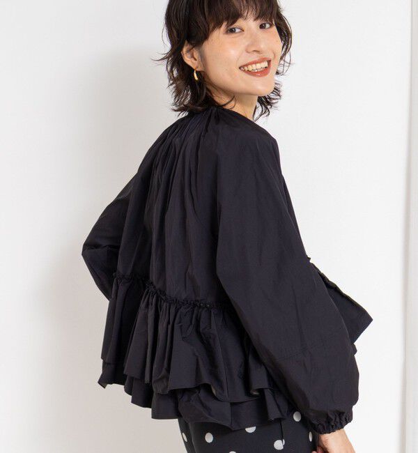 NOLLEY'S「【MARILYN MOON/マリリーンムーン】スパイラルタフタラッフルブルゾン」|ブルゾン・スタジャン|