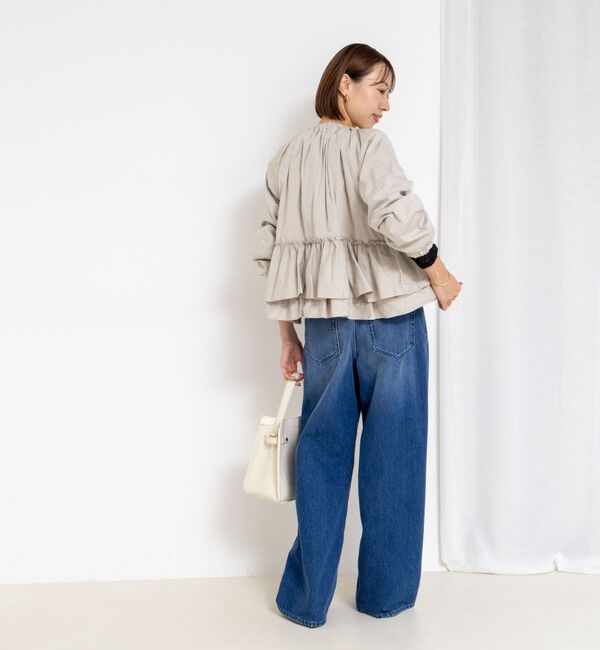 NOLLEY'S「【MARILYN MOON/マリリーンムーン】スパイラルタフタラッフルブルゾン」|ブルゾン・スタジャン|