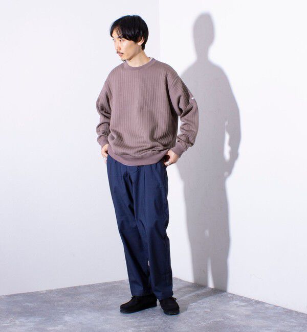 GLOSTER「【GLOSTER/グロスター】 ストライプ キルティング スウェット プルオーバー」|スウェット・ジャージ|