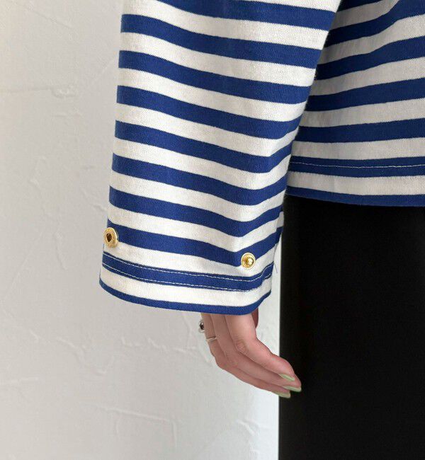 fredy emue「ボーダーハートパッチプルオーバー」|Tシャツ・カットソー|