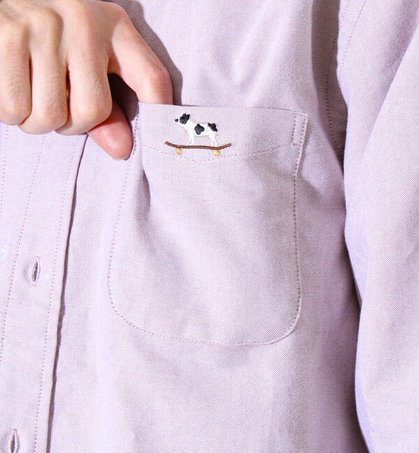 GLOSTER「【定番&times;遊び心】フレブル刺繍BDシャツ 無地/クレイジーパターン」|シャツ・ブラウス|