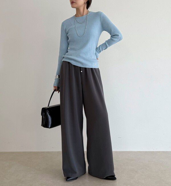 fredy emue「【リピーター続出！/高身長サイズあり】とろみWarmストレートイージーパンツ」|チノ|