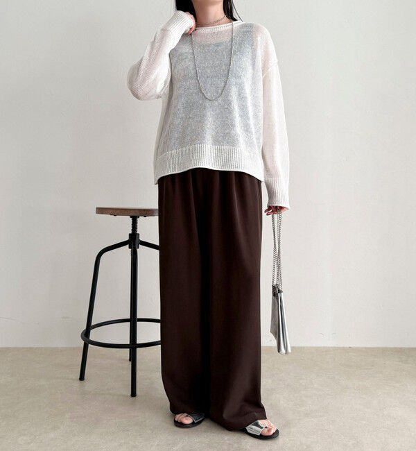 fredy emue「LINEN100ニットプルオーバー」|ニット・セーター|