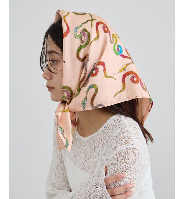 SALON adam et rope'「【LA PRESTIC OUISTON】CARRE 65cm SCARF SE」|バンダナ・スカーフ|