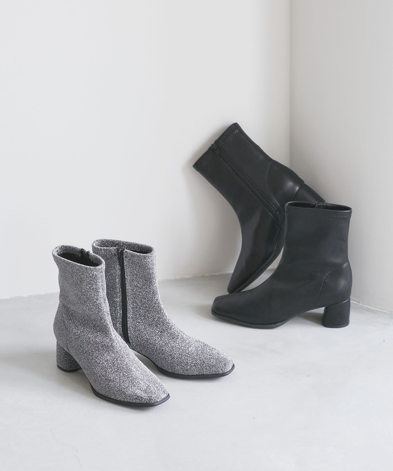 Juze「ストレッチヒールショートブーツ」|その他|