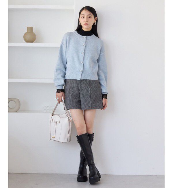 VIS「ハートアソートパール釦ラメミックスカーディガン/イージーケア・一部WEB限定カラー」|カーディガン|