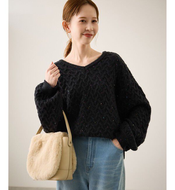 Rope&rsquo;Picnic「ミニフラワースパンコールニット」|ニット・セーター|