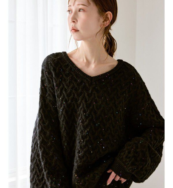 Rope&rsquo;Picnic「ミニフラワースパンコールニット」|ニット・セーター|