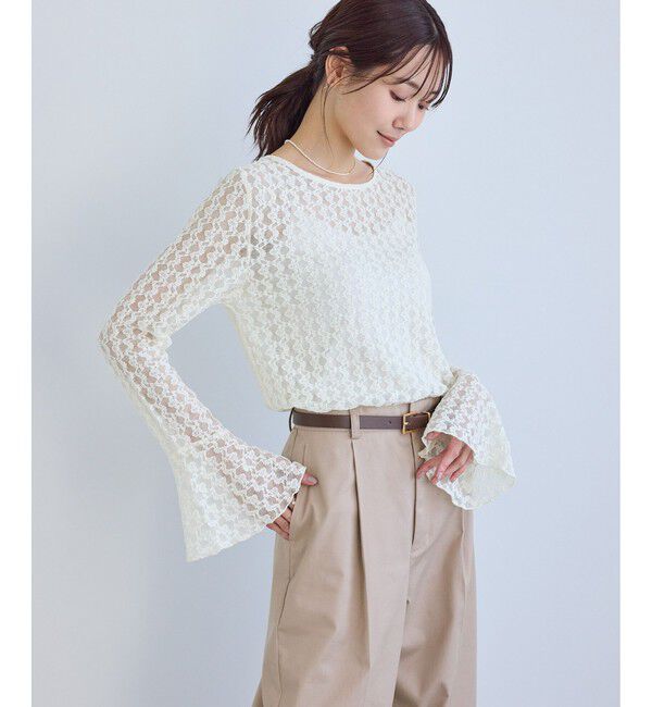 Rope&rsquo;Picnic「ベルスリーブレースカットトップス」|Tシャツ・カットソー|