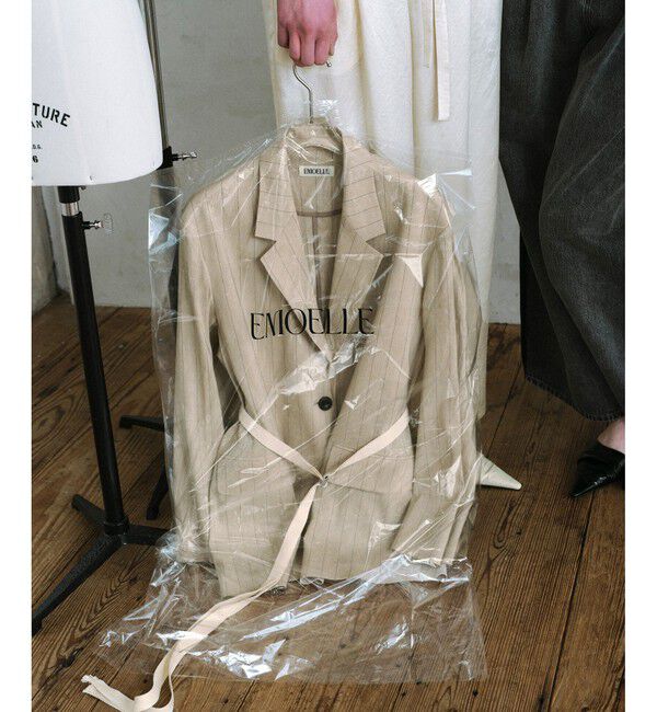 ADAM ET ROPE'「【EMOELLE】ドロストシャツジャケット」|テーラードジャケット|
