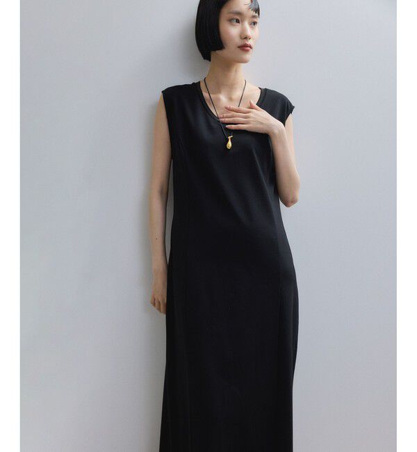 ADAM ET ROPE'「【WEB限定】バイカラーノースリーブワンピース」|ワンピース|