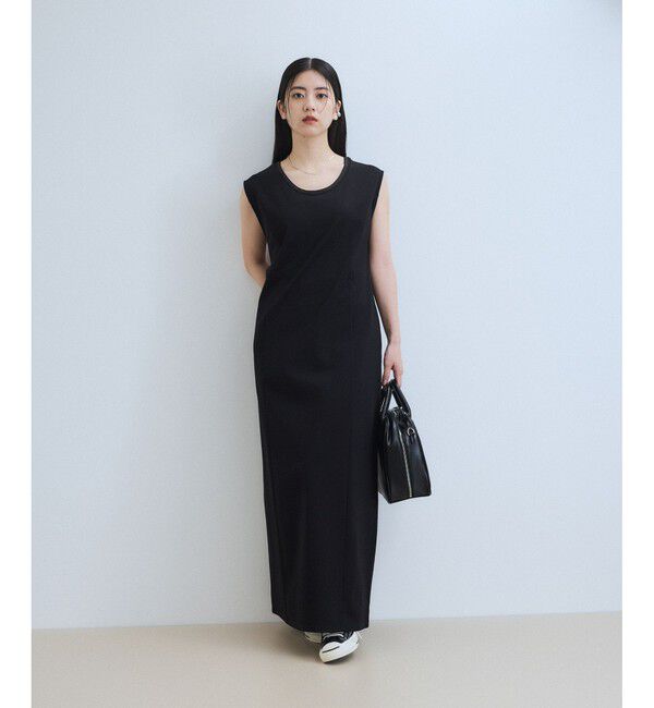 ADAM ET ROPE'「【WEB限定】バイカラーノースリーブワンピース」|ワンピース|