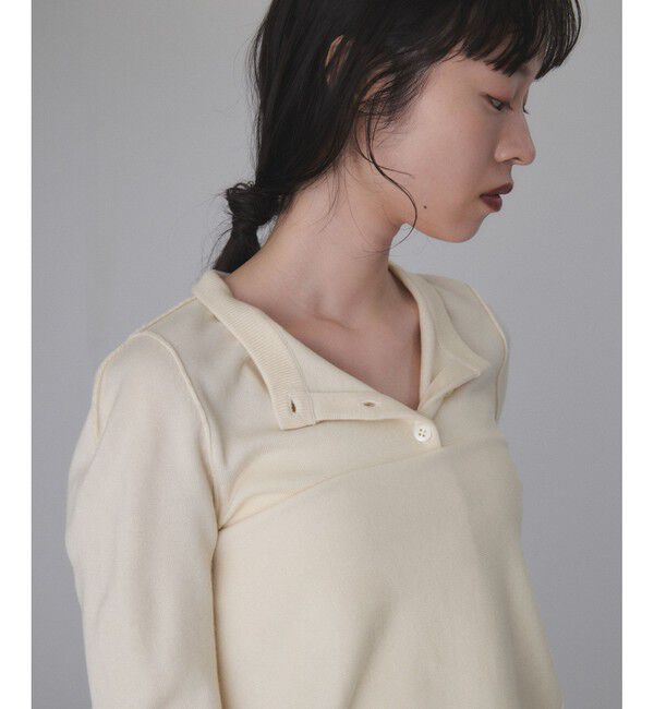 ADAM ET ROPE'「梳毛クルーネックカーディガンストールセット」|カーディガン|