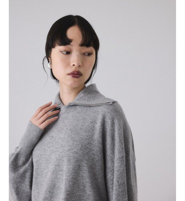 ADAM ET ROPE'「カシミア混ZIPタートルネックプルオーバー」|ニット・セーター|