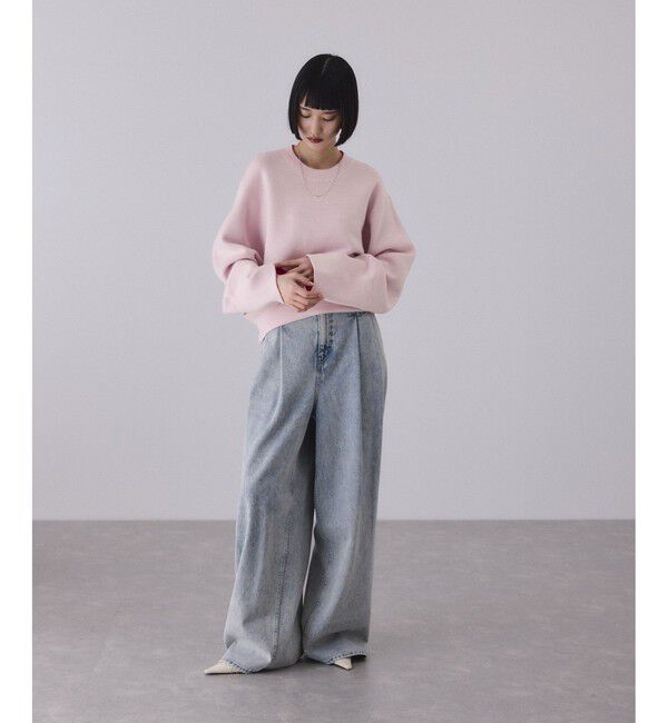 ADAM ET ROPE'「バイカラーリバーシブルニットプルオーバー」|ニット・セーター|