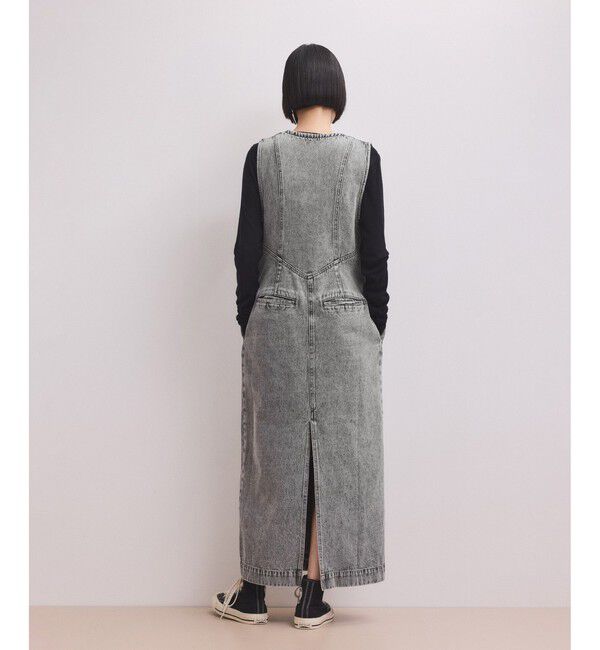 ADAM ET ROPE'「【WEB限定】ドロストネックデニムワンピース」|ワンピース|