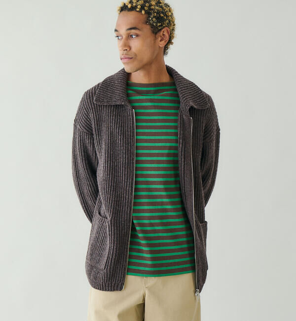 ORCIVAL「ORCIVAL | コットンロード フレンチバスクシャツ MEN」|Tシャツ・カットソー|GREEN系1