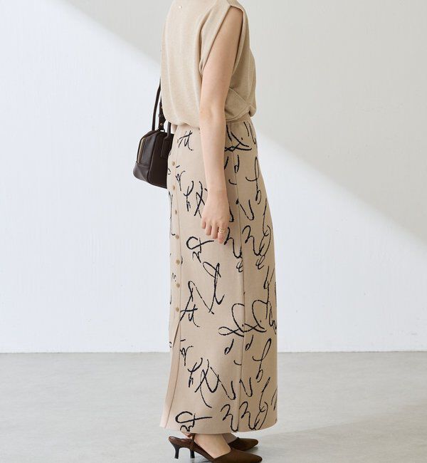  「【前後2WAY】センターボタンニットスカート」|スカート|