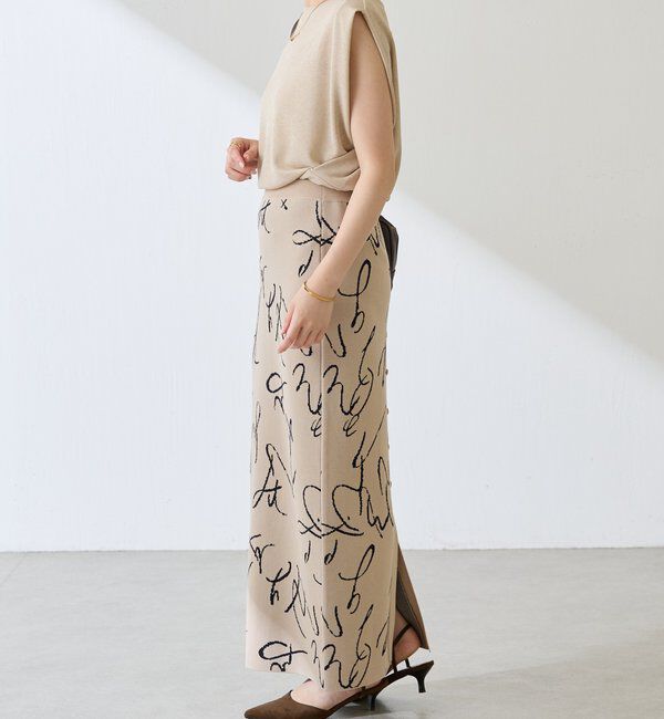  「【前後2WAY】センターボタンニットスカート」|スカート|