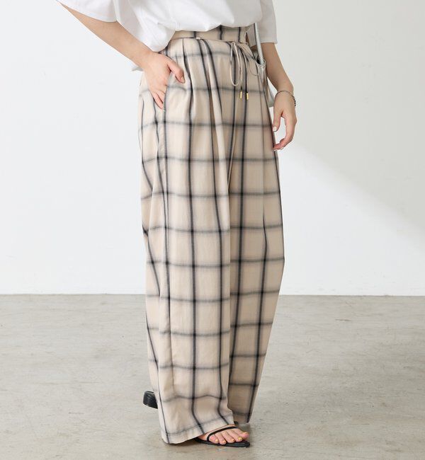  「チェックタックパンツ」|チノ|