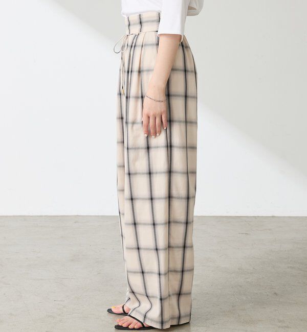  「チェックタックパンツ」|チノ|