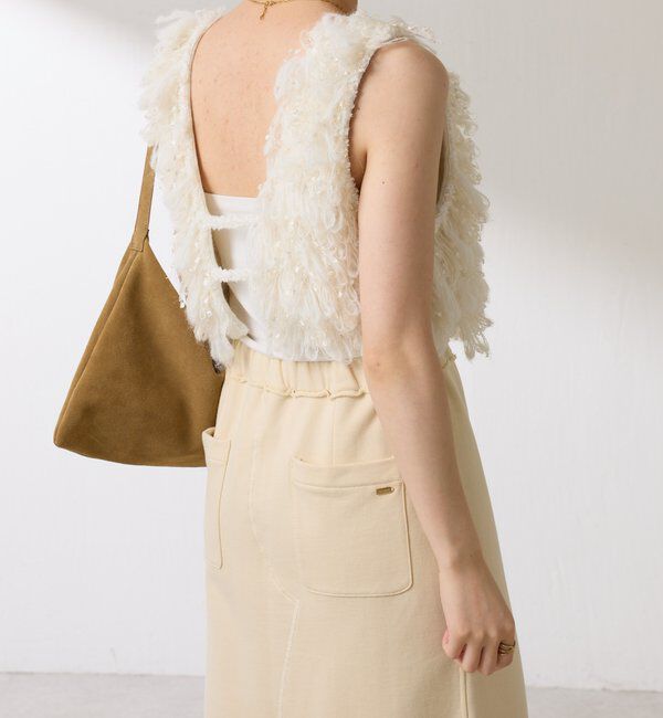  「クロップドニットベスト」|ニット・セーター|