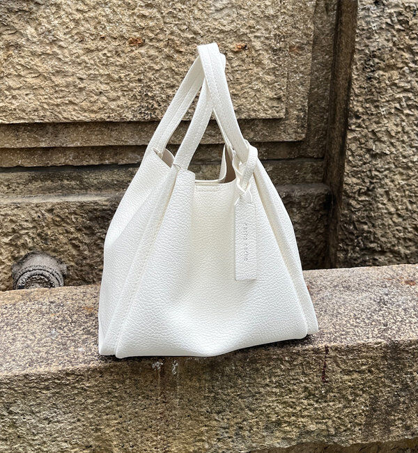  「【ベストセラーアイテム】ミニショルダー付ソフトレザー調ミニバッグ」|トートバッグ|