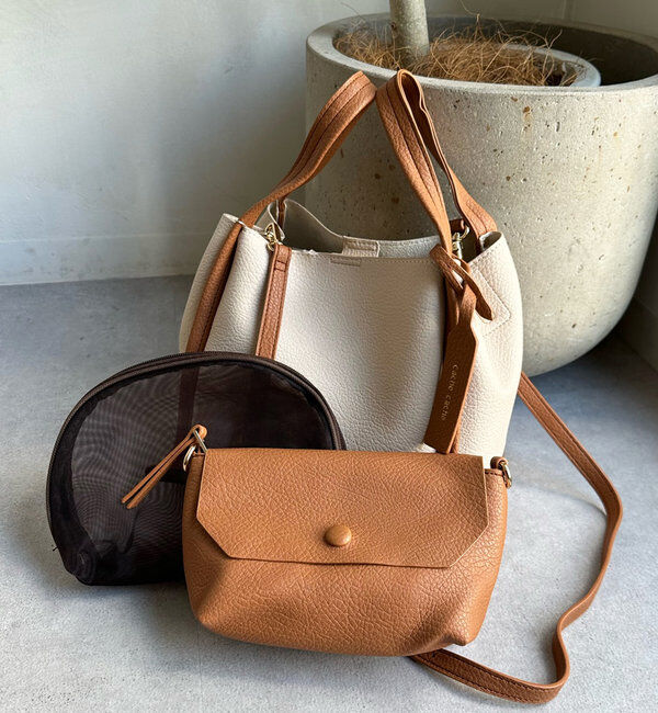  「【ベストセラーアイテム】ミニショルダー付ソフトレザー調ミニバッグ」|トートバッグ|