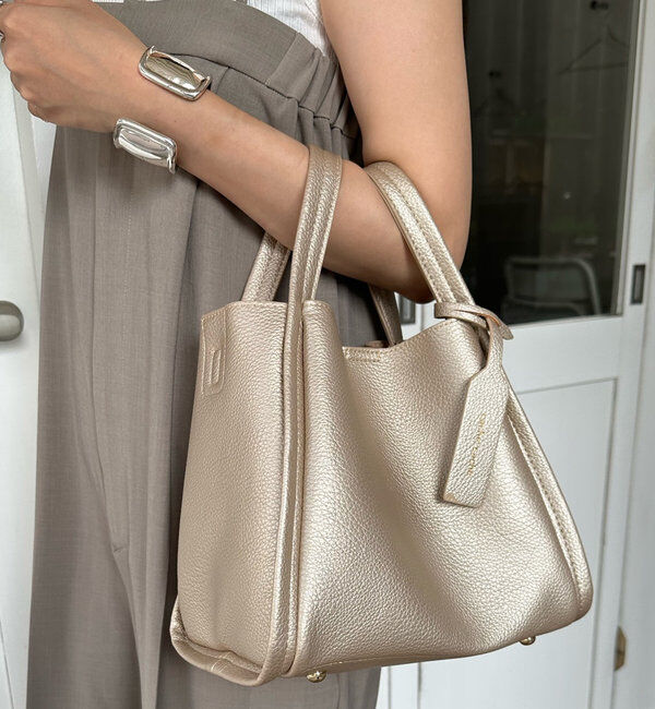  「【ベストセラーアイテム】ミニショルダー付ソフトレザー調ミニバッグ」|トートバッグ|