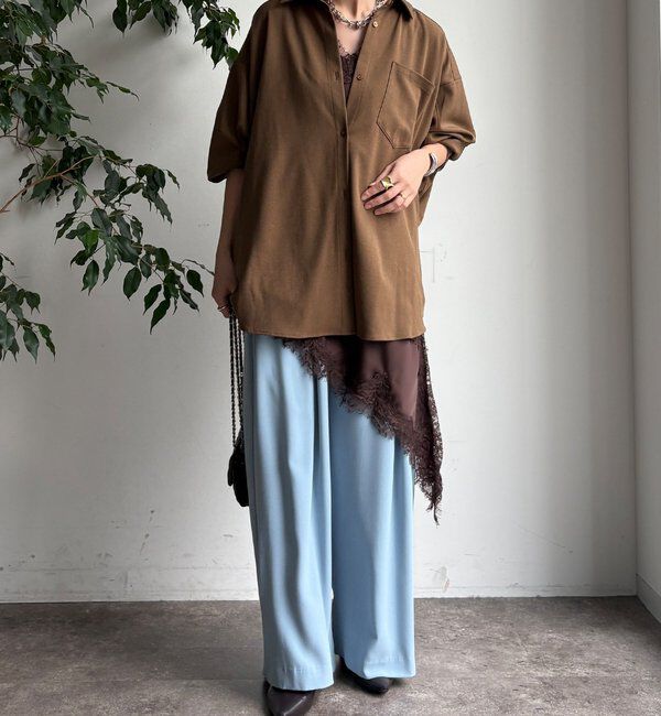  「【累計販売数3万枚突破/23色4サイズ展開！】タックワイドパンツ」|チノ|