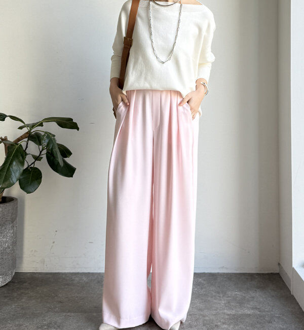  「【累計販売数3万枚突破/23色4サイズ展開！】タックワイドパンツ」|チノ|