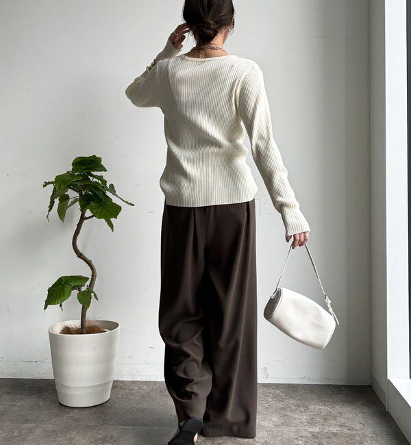  「【累計販売数3万枚突破/23色4サイズ展開！】タックワイドパンツ」|チノ|