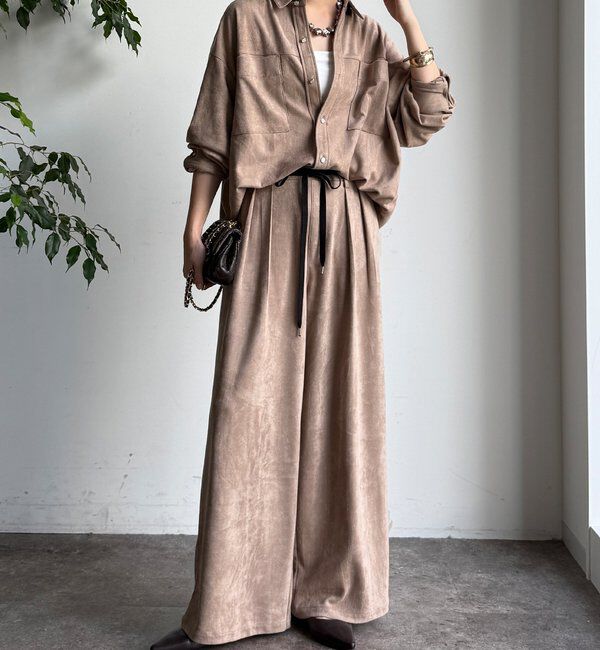  「スウェードタックパンツ」|チノ|